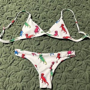 White dinosaur bikini